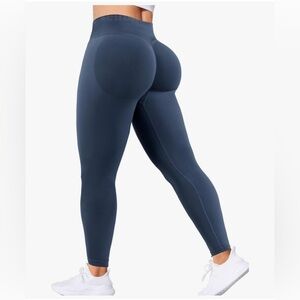 Blue High-Waisted Butt Lift Leggings Size Small